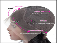 4*4 inç 13*4 inç İsviçre Deniz Net Saç Peruk