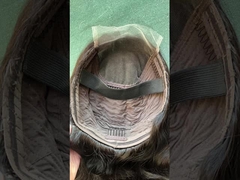 % 100 bakire insan saçı yapıştırıcı olmayan, kemerli ön dantel peruk