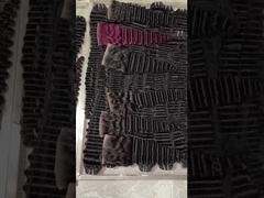 Bakire insan saçı derin dalga doğal siyah ve 99J renkli kapalı saç paketleri