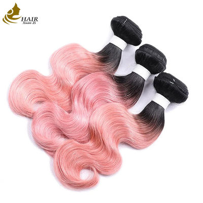Fabrika Fiyatı Çiğ Hint Bakire İnsan Saçı 1b/Pink Renkli Vücut Dalga İnsan Saçı Paketi