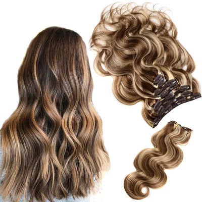 Kalite  Malaysian Weave Seamless Clip In Hair Extensions Smooth And Soft Fabrika