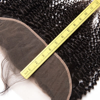 Öndeki İnsan Saçları Dırnaq Kapama 13x4 HD Kinky Curl İnsan Saçları Öndeki Dırnaq Kapama