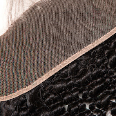 Öndeki İnsan Saçları Dırnaq Kapama 13x4 HD Kinky Curl İnsan Saçları Öndeki Dırnaq Kapama