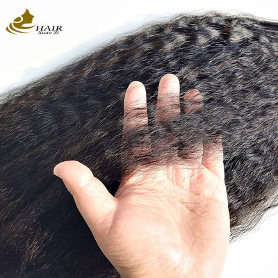 Kinky Straight Prebonded Nano İnsan Saçı Uzantıları Doğal Siyah 18 inç