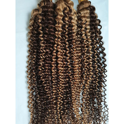 Kinky Curl Hair Bundles P4/27 Ombre İnsan Saçları Uzantıları Saç örgütü