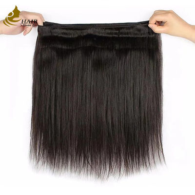 Sınıf 12A Brezilyalı Hintli 100% Çiğ Remy Bakire İnsan Saçı Uzantısı Doğal Siyah