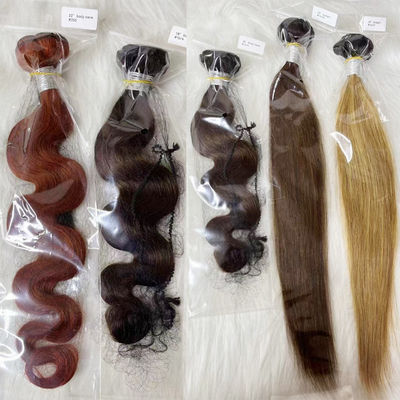 İşlenmemiş Brezilya Düz Toptan Ombre İnsan Saçları Uzantıları Dikiş Paketleri