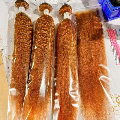 Toptan Ombre İnsan Saçı Uzantıları Brezilya Kinky Düz Yaki Saç Doku Paketleri