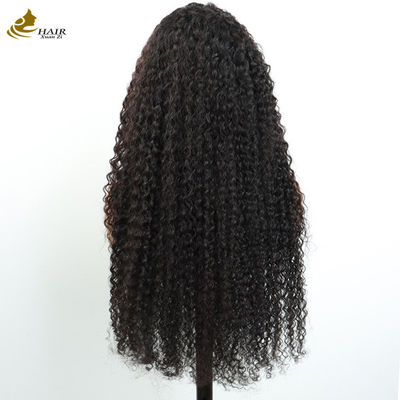 Toptan Şeffaf 13X4 Denizli Ön Kinky Curl Brezilya Bakire İnsan Saçı Peruk