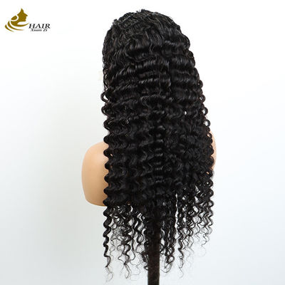 Toptan Şeffaf 13X4 Denizli Ön Kinky Curl Brezilya Bakire İnsan Saçı Peruk