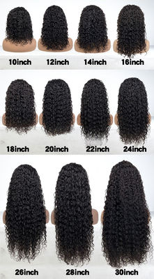 Toptan Şeffaf 13X4 Denizli Ön Kinky Curl Brezilya Bakire İnsan Saçı Peruk