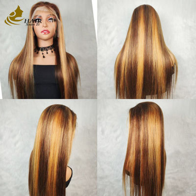 Vietnamlı İnsan Saçları Kinky Curl P427 Piyano Rengi 13X4 Dantal Ön Peruklar