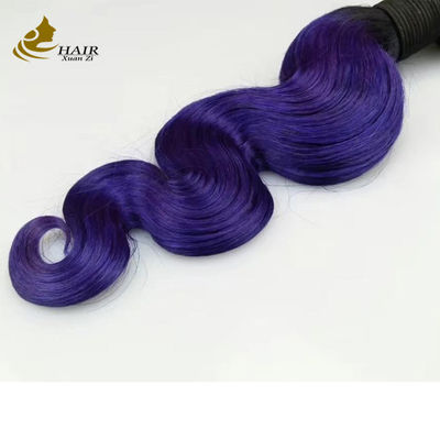 Mor Dalgalı Gölge İnsan Saçı Uzantıları 26 Inch Kinky Curly