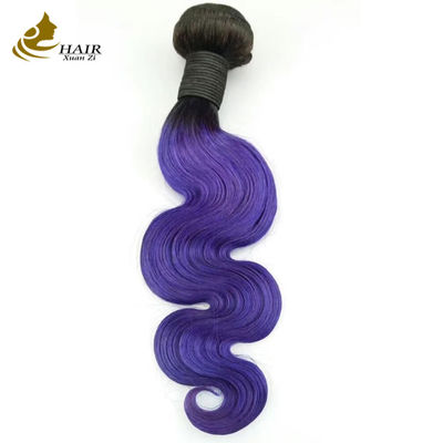 Mor Dalgalı Gölge İnsan Saçı Uzantıları 26 Inch Kinky Curly