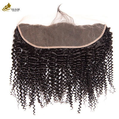 Öndeki İnsan Saçları Dırnaq Kapama 13x4 HD Kinky Curl İnsan Saçları Öndeki Dırnaq Kapama