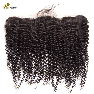 Öndeki İnsan Saçları Dırnaq Kapama 13x4 HD Kinky Curl İnsan Saçları Öndeki Dırnaq Kapama