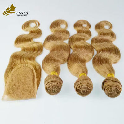 Kahverengi Remy Ombre İnsan Saçı Uzantıları Deniz Kapalı Vücut Dalga Paketleri