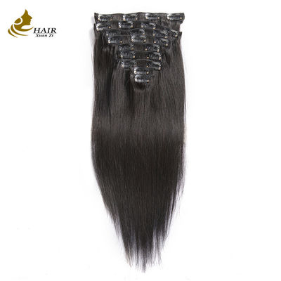 Remy 24 Inch Clip In Saç Uzantıları 100% Virgin Toplu OEM