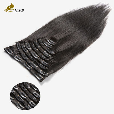 Remy 24 Inch Clip In Saç Uzantıları 100% Virgin Toplu OEM