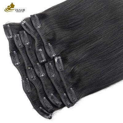 Remy 24 Inch Clip In Saç Uzantıları 100% Virgin Toplu OEM