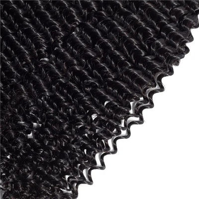 Kıvırcık Yapı Afro Kinky Toplar Bakire Dalgalı İnsan Saç Topları Yontma