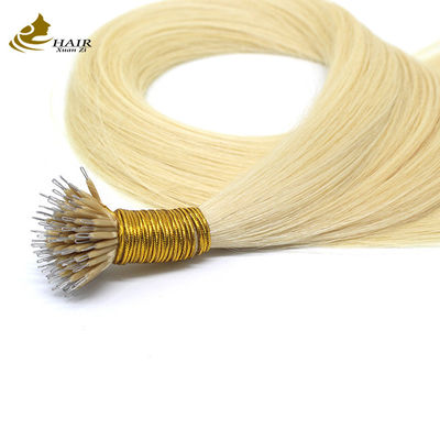 18 inç nano yüzük insan saç eklentileri keratin U ucu özel