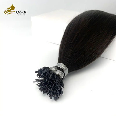 0.5g Ön Bağlı Keratin Saç Uzantıları Doğal Siyah İpekli Düz