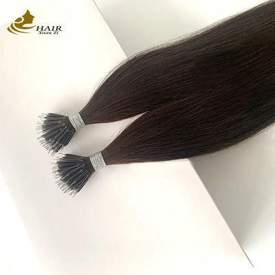 0.5g Ön Bağlı Keratin Saç Uzantıları Doğal Siyah İpekli Düz