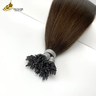 0.5g Ön Bağlı Keratin Saç Uzantıları Doğal Siyah İpekli Düz