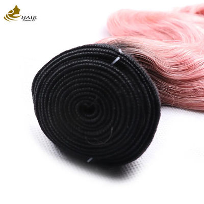 Malezya pembe bakire insan saçları 20 inç 1B doğal görünümlü