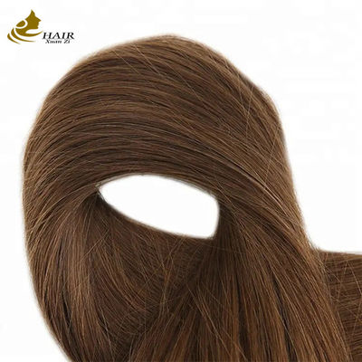 100% Virgin Human Nano Micro Ring Saç Uzantısı Kahverengi Renkli