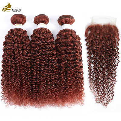 % 100 99J Ombre İnsan Saçı Uzantıları Çiğ Kamboçyalı Paketler