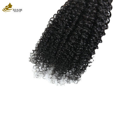 Kıvırcık Dalga Dikiş Dikiş Saç Uzantıları Afro Kinky Bündel Doğal Siyah
