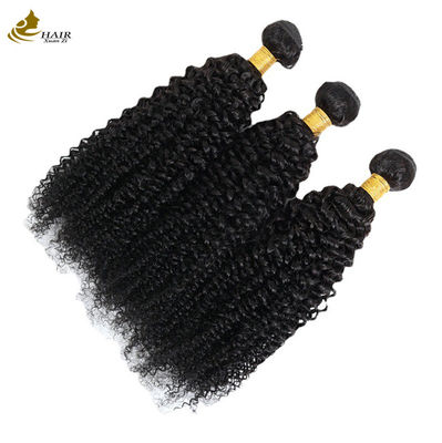 Kıvırcık Dalga Dikiş Dikiş Saç Uzantıları Afro Kinky Bündel Doğal Siyah