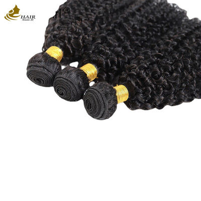Kıvırcık Dalga Dikiş Dikiş Saç Uzantıları Afro Kinky Bündel Doğal Siyah
