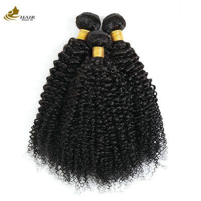 Kıvırcık Dalga Dikiş Dikiş Saç Uzantıları Afro Kinky Bündel Doğal Siyah
