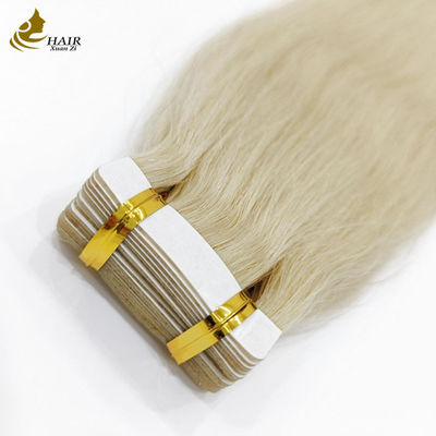 Brezilya Remy PU, insan saç eklemelerinde keratin platin bantı ördü