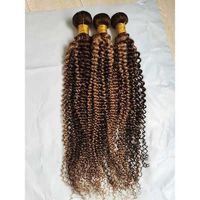 Kinky Curl Hair Bundles P4/27 Ombre İnsan Saçları Uzantıları Saç örgütü