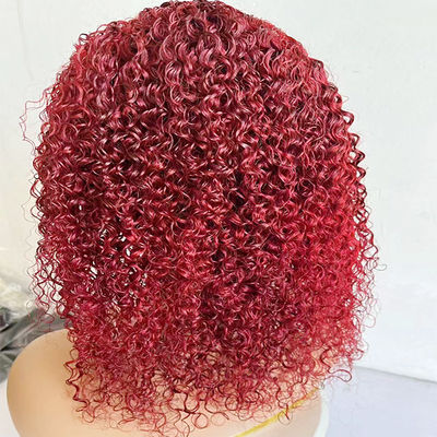 Renkli Bob ön dantel peruk 13X4 ön dantel peruk kıvırcık insan saçı dantel peruk 180%