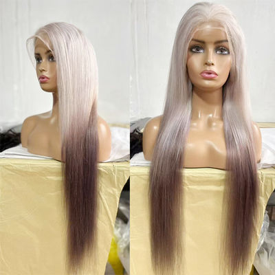 Yeni Peruk Kadın Avrupalı ve Amerikalı Moda Eğlenceli Renk Uzun Düz Saç Yükseltileri Kahverengi Altın Kimyasal Elyaf Başörtüsü Kadın