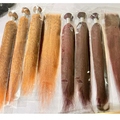 Toptan Ombre İnsan Saçı Uzantıları Brezilya Kinky Düz Yaki Saç Doku Paketleri