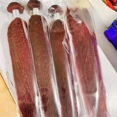 Toptan Ombre İnsan Saçı Uzantıları Brezilya Kinky Düz Yaki Saç Doku Paketleri