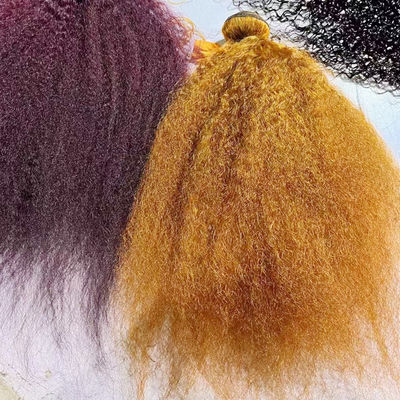 Toptan Ombre İnsan Saçı Uzantıları Brezilya Kinky Düz Yaki Saç Doku Paketleri