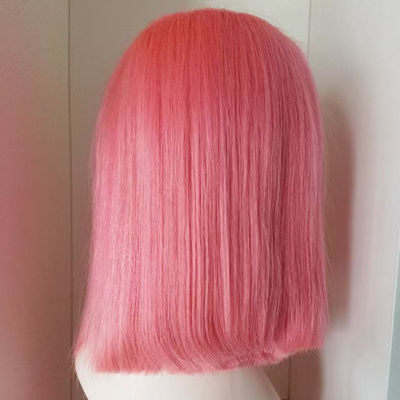 Ön Dantelli Peruk Ham Brezilya Bakire İnsan Saçı Dantel Peruk Kısa Bob Peruk