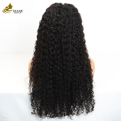 Toptan Şeffaf 13X4 Denizli Ön Kinky Curl Brezilya Bakire İnsan Saçı Peruk