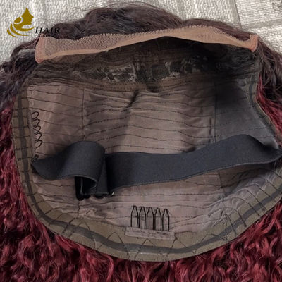 Kolay Giyinmek Rahat Yapıştırıcısız 5*5 Peri kıvırcık insan saçı T renkli