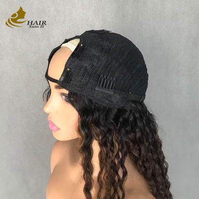 Peruk Kadın Uzun kıvırcık Dalga 1b/4/27 renkli İnsan Saçı U şeklinde peruk