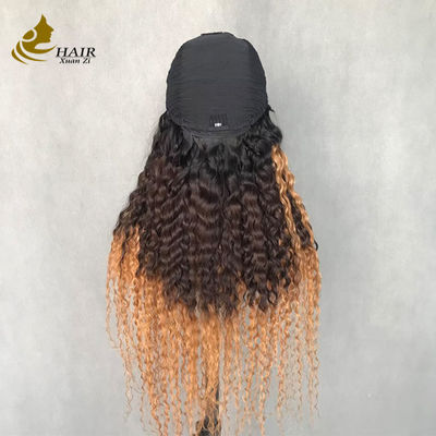 Peruk Kadın Uzun kıvırcık Dalga 1b/4/27 renkli İnsan Saçı U şeklinde peruk