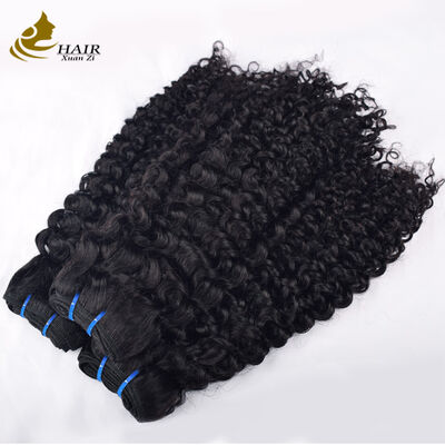 Factory Price 12A Virgin Unprocessed Curl Style Natural Black Virgin Human Hair Bundles From Young Girls
