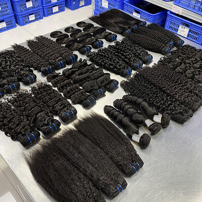 Factory Price 12A Virgin Unprocessed Curl Style Natural Black Virgin Human Hair Bundles From Young Girls